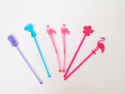 ＬＡ入荷 カラフル マドラー フラミンゴ  ６本セット