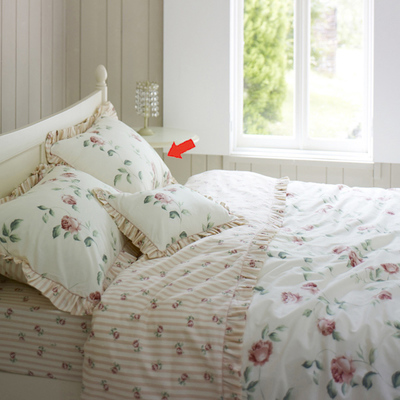 ピロケース(フリル)/ヘーゼルウッド/チョークピンク