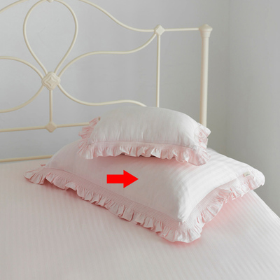 ピロケース プレーン ドビー ストライプ ブラッシュ