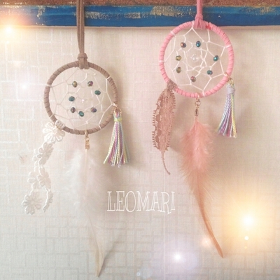 ふんわりカラーのドリームキャッチャー
