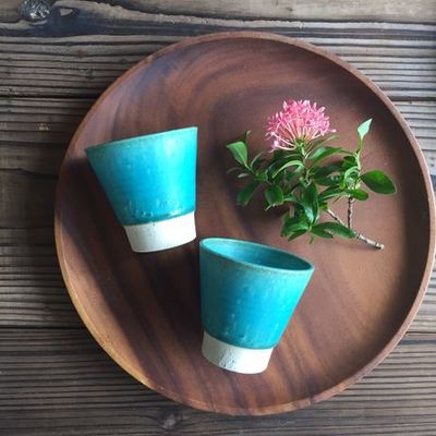 やちむん ペルシャ釉カップ/宮城正幸