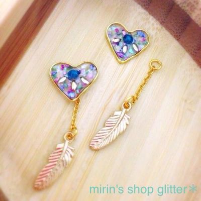 2way*ハート×ネイティブ風ピアス