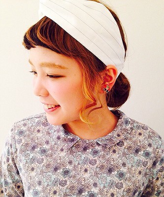 ピンストライプヘアバンド