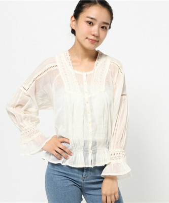 レースコンビブラウス