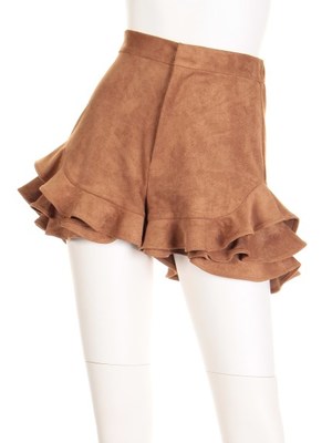 フリルプリーツショートパンツ
