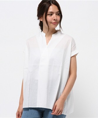 cheek 綿ローンカシュクールブラウス