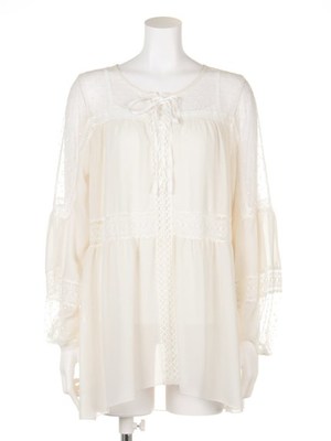 [Balcony and Bed]Wジョーゼットxレースブラウス