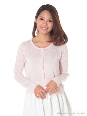 【dazzlin】UVカットアイレットカーディガン