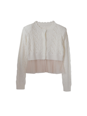 bulky tulle knitcardigan