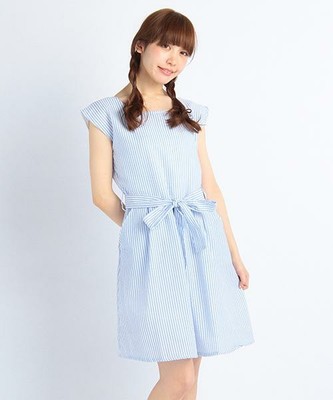 ウエストリボン付ワンピース