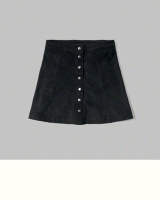 A＆W FAUX SUEDE A-LINE SKIRT