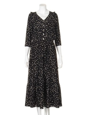 フリルロングワンピース