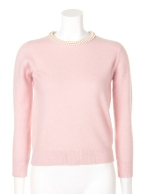 パール付きニットプルオーバー