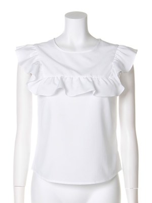 ノースリフリルブラウス