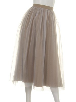 チュールロングスカート