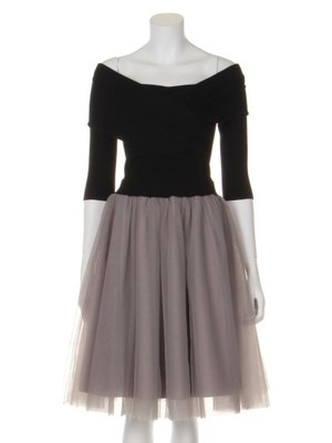 カシュクールニットコンビワンピース