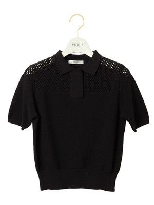 ニットポロシャツ