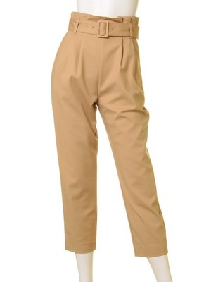 共ベルト付ハイウエストロングパンツ