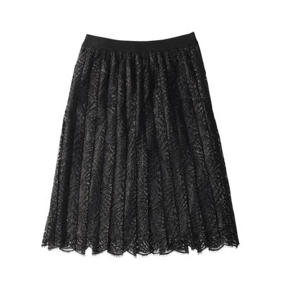 ジオメトリックレース プリーツスカート