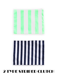 ストライプクラッチバッグ