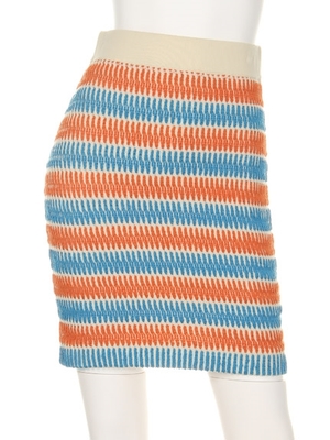 ボーダーニットスカート