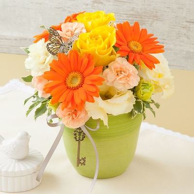 ＥＸアレンジメント「ラ・クレ・デュ ボンヌー～orange～」