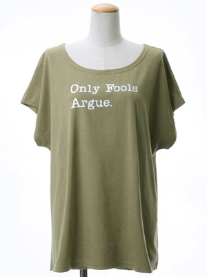 ロゴ背表無地ユルＴシャツ