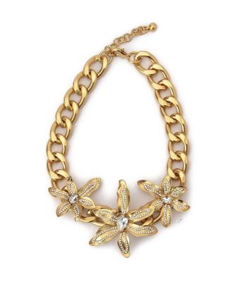 フラワーモチーフチェーンネックレス