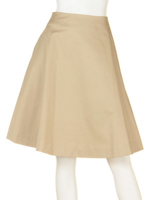 綿サテンフレアスカート