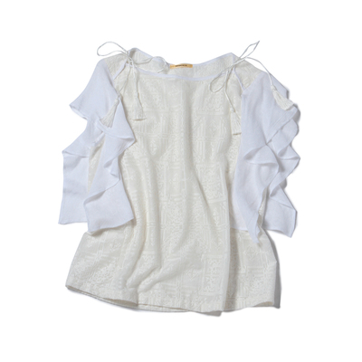 LBL-15204  RUFFLE SLV. P/O BLOUSE