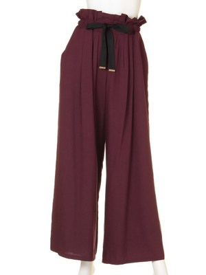 Lily Brown (リリーブラウン)  ハイウエストワイドパンツ