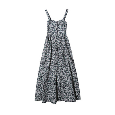 小花柄ロングキャミワンピース