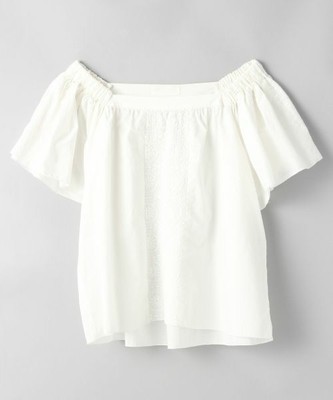 (JEANASIS) シシュウレースギャザー