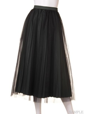 チュールロングスカート