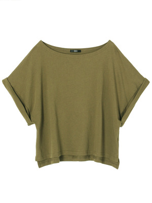 ロールアップオーバーTシャツ