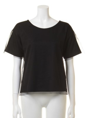 チュール重ねカットソー