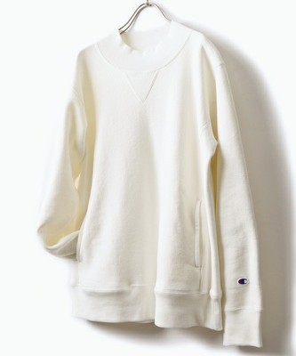 リバースウィーブ モックネック スウェット