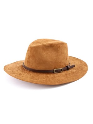 スウェード中折れハット