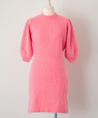 rw1113-アンゴラハイネックワンピ