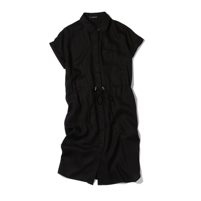 LOP-15204 DRAWSTRING SHIRT DRESS