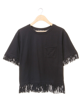INGNI 袖裾フリンジ／Tシャツ