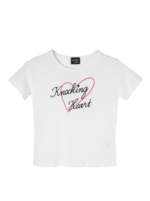 ハート刺繍Tシャツ