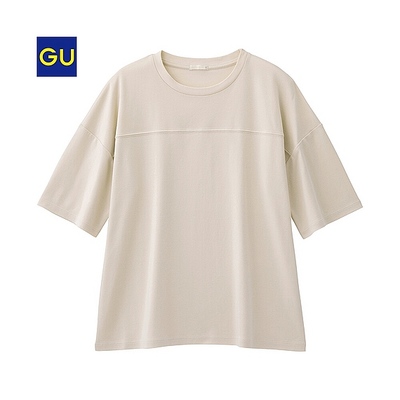 (GU)ハーフスリーブT(5分袖)