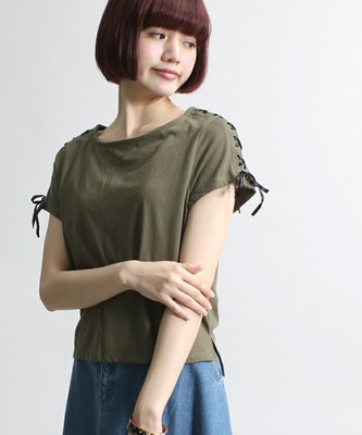 WEGO/レースアップTシャツ