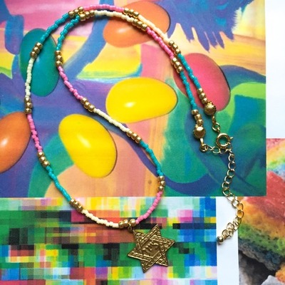 vintage star charm necklace