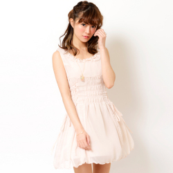 FEATHER CHIFFON ONE PIECE