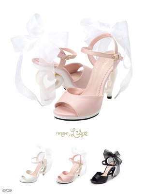 ハートヒールリボンサンダル|