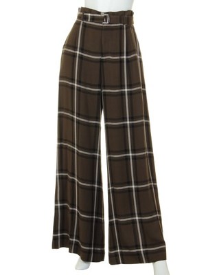 レーヨンBIGチェックワイドパンツ