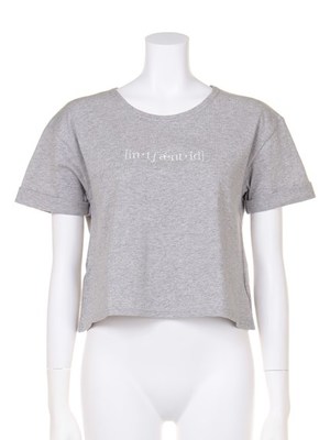 刺繍ロゴロールUP T-SH