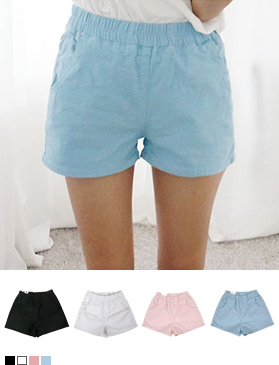 シンプル2分丈ショートパンツ